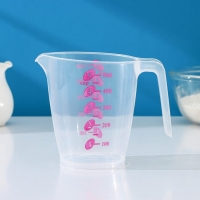 Стакан мерный Доляна &laquo;Колор&raquo;, 500 мл, 13&times;9&times;11,5 см, цвет МИКС