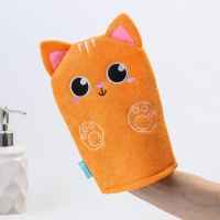 Мочалка детская для купания &laquo;Котик&raquo;, варежка, из махры