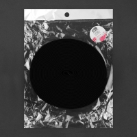 Резинка тканая, мягкая, 40 мм, 4,5 &plusmn; 1 м, цвет чёрный/белый