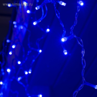 Гирлянда &laquo;Бахрома&raquo; 3 &times; 0.6 м, IP44, УМС, прозрачная нить, 160 SMD-LED, свечение синее, 220 В