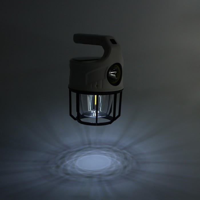 Фонарь кемпинговый аккумуляторный, 3.6 Вт, 2400 мАч, 2835SMD, 9 режимов, солнечная батарея