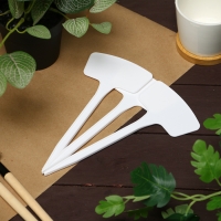 Таблички садовые для маркировки, 20 см, набор 10 шт., пластик, белые, Greengo