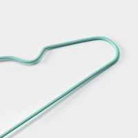 Плечики - вешалки для одежды антискользящие Доляна, 40&times;19 см, 10 шт, цвет зелёный