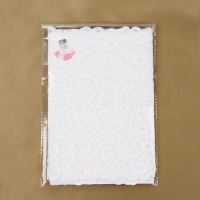 Кружевная эластичная ткань, 190 мм &times; 2,7 &plusmn; 0,5 м, цвет молочный