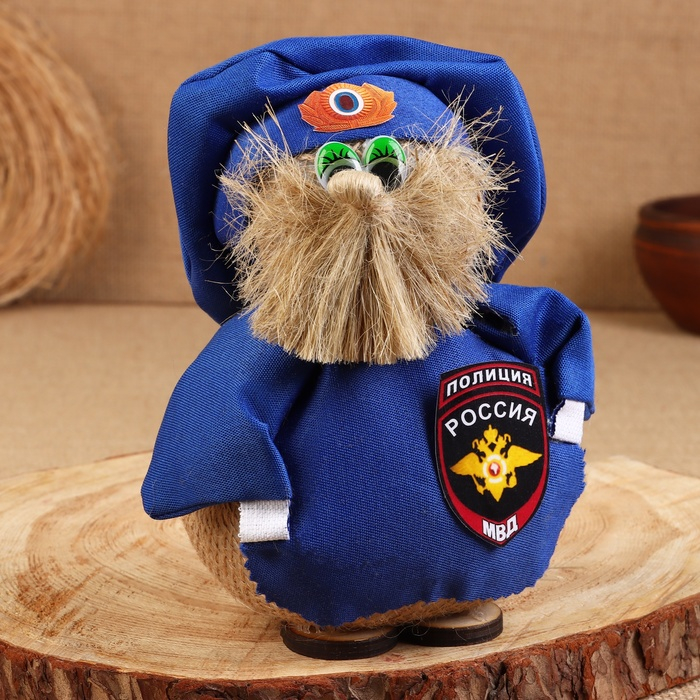 Оберег &laquo;Домовой Нафаня&raquo;, полицейский, 15 см, микс