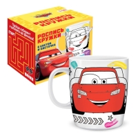 Набор, кружка под раскраску, 250 мл &laquo;Будь первым&raquo;&lrm;, Тачки