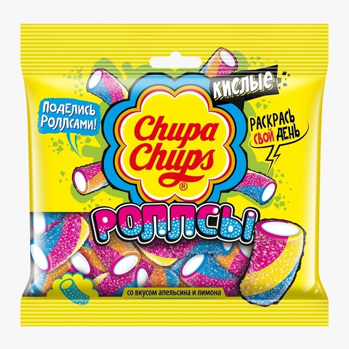 Мармелад Chupa-Chups "РОЛЛСЫ", кислые, 150 г