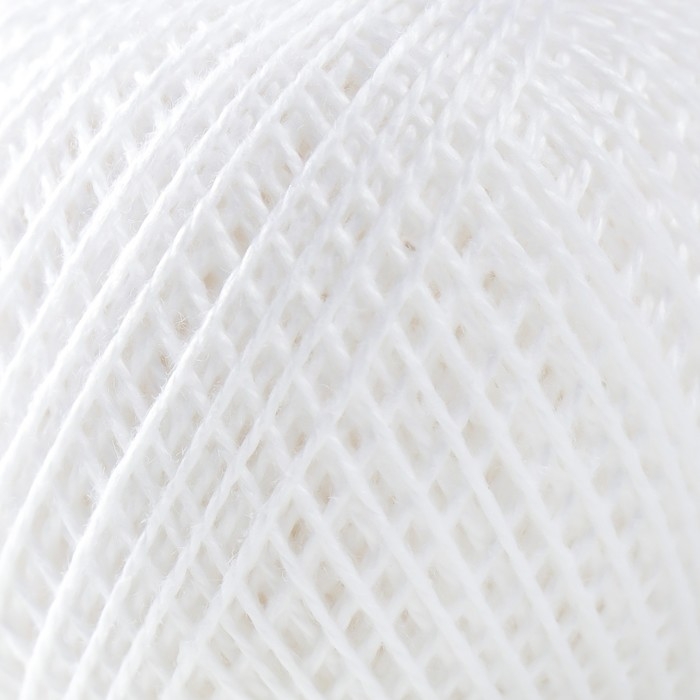 Нитки вязальные "Ирис" 150м/25гр 100% мерсеризованный хлопок цвет 0101