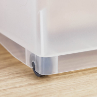 Контейнер хозяйственный с ручкой на колёсиках, 12,5 л, 45&times;16&times;25,5 см, прозрачный