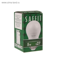 Лампа светодиодная SAFFIT SBG4509, G45, E27, 9 Вт, 230 В, 2700 К, 810 Лм, 220&deg;, 81 х 45 мм