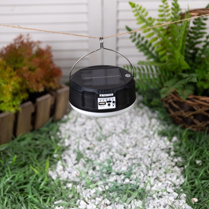 Садовый светильник на солнечной батарее &laquo;Дискошар&raquo;, 13 &times; 6 &times; 13 см, 6 LED, пульт ДУ, свечение RGBW