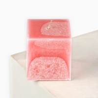 Свеча интерьерная новогодняя &laquo;Чудес&raquo; на Новый год, розовая, 5 х 5 см