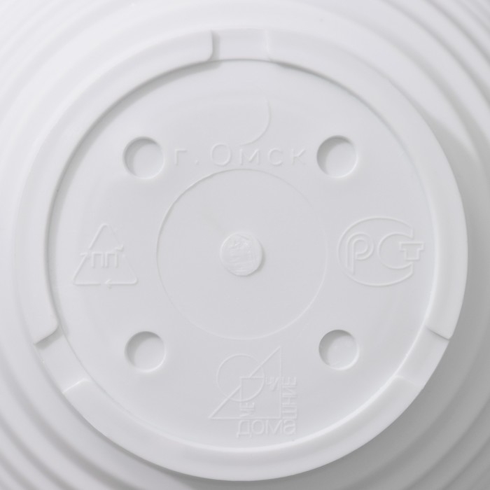 Горшок для цветов с поддоном &laquo;Алиса&raquo;, 0,5 л, цвет белый