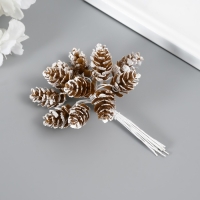 Декор для творчества "Шишки" (1 набор=1 букет) в букете 12 шт 11х2х2см