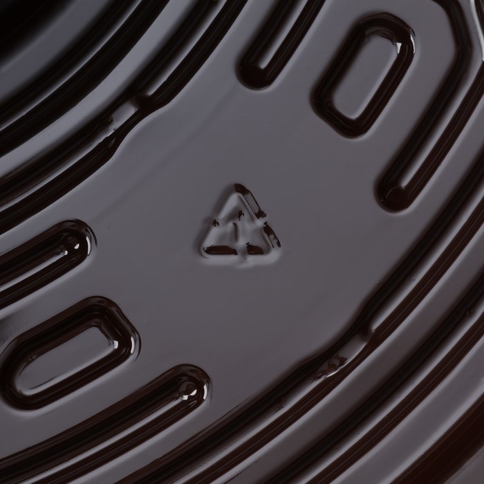 Менажница пластиковая одноразовая, d=26&times;4,2 см, 5 секций, дно, круглая, цвет коричневый