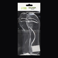 Полустельки для обуви, с супинатором, амортизирующие, массажные, на клеевой основе, силиконовые, 20,5 &times; 7,5 см, пара, цвет прозрачный