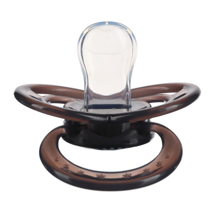 Соска - пустышка силиконовая ортодонтическая &laquo;Пингвинчик&raquo;, от 6 мес., с колпачком, цвет черный