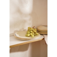 Набор тарелок фарфоровых SL Home &laquo;Волный Сардинии&raquo;, d=21,5 см, цвет бежевый