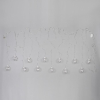 Гирлянда &laquo;Бахрома&raquo; 2.4 &times; 0.7 м с насадками &laquo;Шарики&raquo;, IP20, прозрачная нить, 108 LED, свечение мульти, 8 режимов, 220 В