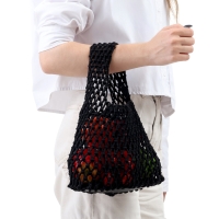 Авоська 20 х 30 см, ручка 10 см, клетка 1.5 см, черная