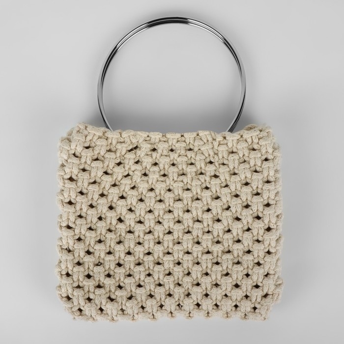 Ручки для сумки &laquo;Круг&raquo;, металлические, d = 15 см, 2 шт, цвет серебряный