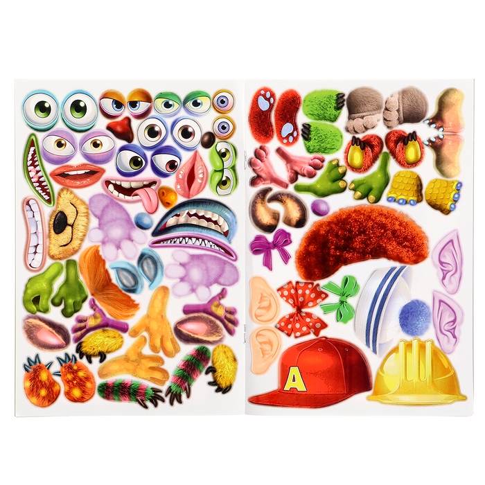 Сделай своего чудика &laquo;Ку-Ку-Ша&raquo;, книга с наклейками