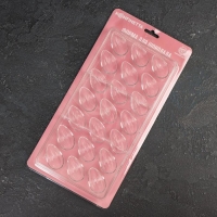 Форма для конфет и шоколада KONFINETTA &laquo;Семечки&raquo;, 33&times;16,2 см, 21 ячейка, цвет прозрачный