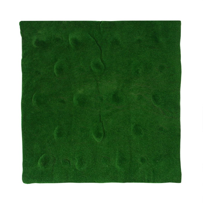 Мох искусственный, декоративный, полотно 1 &times; 1 м, рельефный, редкие бугры, зелёный, Greengo