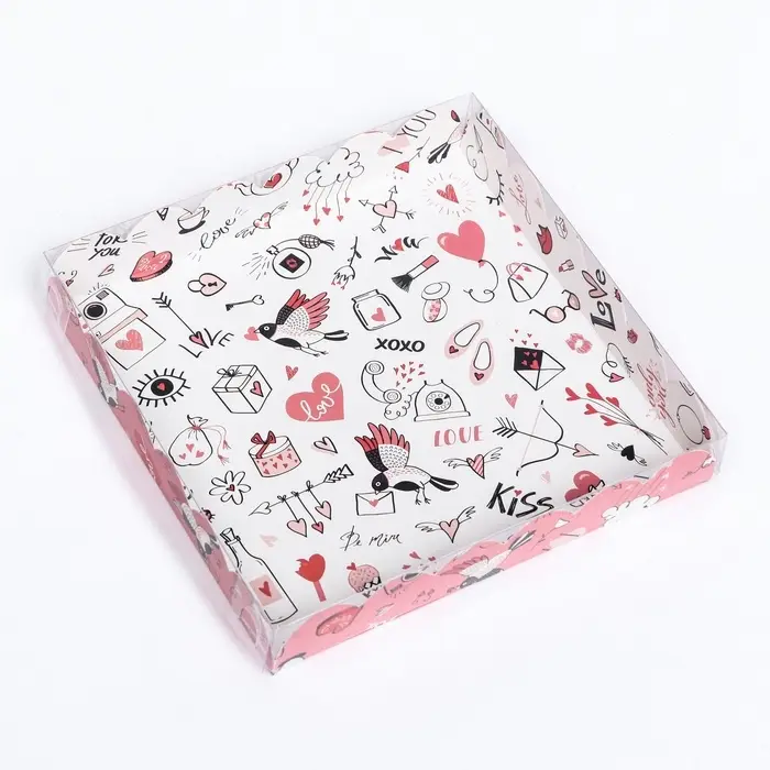 Коробка для печенья, Love you 18&times;18&times;3 см