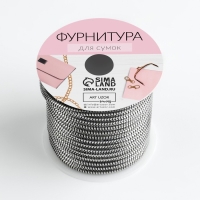 Цепочка для сумки, железная, d = 3 мм, 10 &plusmn; 0,5 м, цвет серебряный