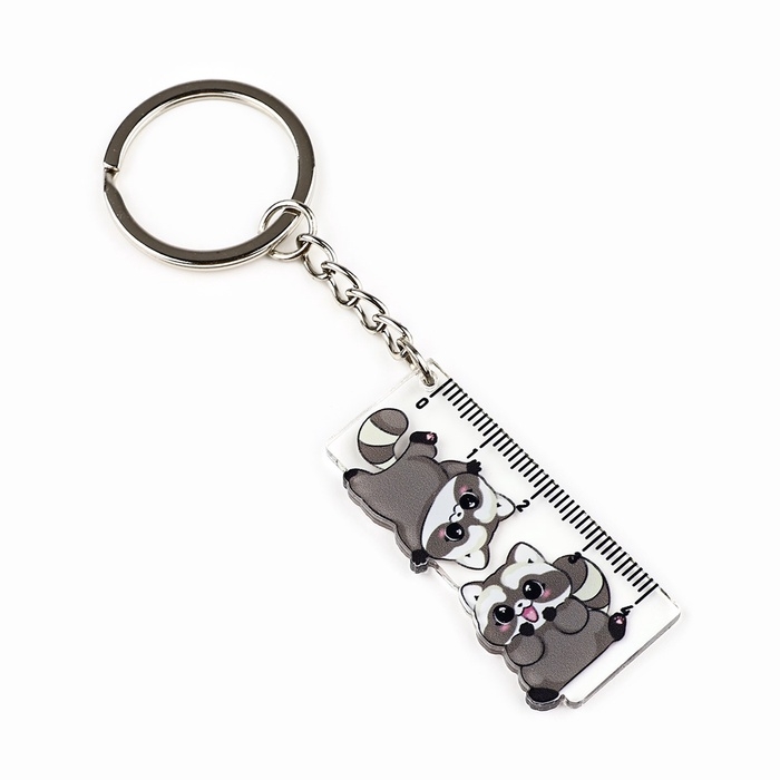 Брелок линейка для ключей &laquo;Енотик&raquo;, 2.9 х 10 см