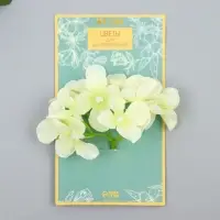 Цветы для декорирования "Гортензия" бело-зелёные 10х10 см