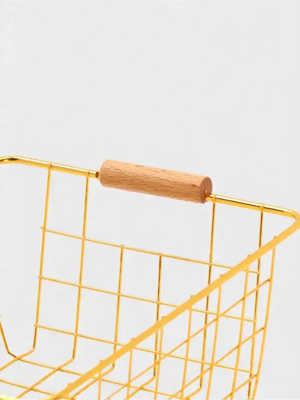 Корзина для хранения "Голден" 24.5*18*10 см, цвет золотой