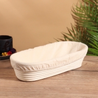 Корзинка с тканевым подкладом, 35х16х8 см, ротанг