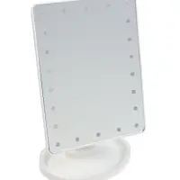 Зеркало KZ-06, подсветка, 26.5 х 16 х 12 см, 22 диода, сенсорная кнопка, белое
