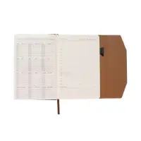 Ежедневник недатированный формат А5, с клапаном, 112л, линия, пвх, Коричневый