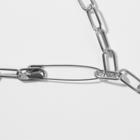 Кулон &laquo;Цепь&raquo; булавка с плетением, цвет серебро, L=45 см