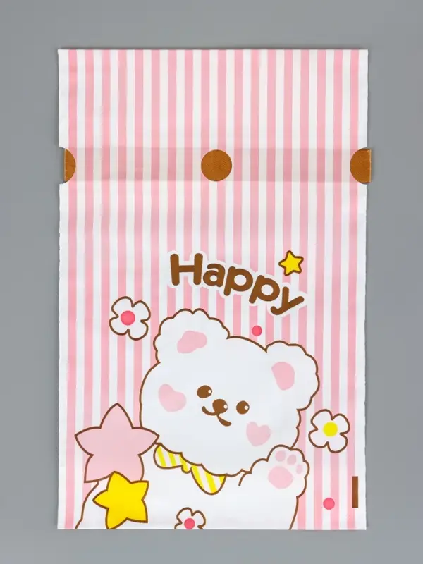 Пакет полиэтиленовый подарочный с лентой, "Счастье", 13 х 23 см