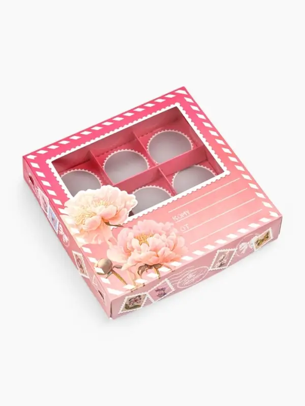 Коробка под 9 конфет со скретч-слоем &laquo;Послание&raquo;, 14.5 х 14.5 х 3.5 см