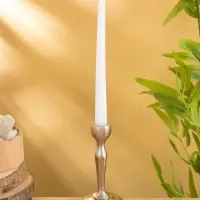 Подсвечник "Иней" алюминий 16 см, цв. серебро