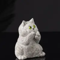 Набор статуэток "Три кота: ничего не вижу, не слышу, не говорю" 7 см, серый