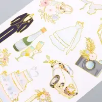 Наклейки бумага "Свадьба" набор 2 листа 20х15 см