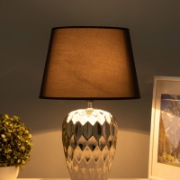 Настольная лампа "Лерой" 1х15Вт Е14 серебро 30х30х45см