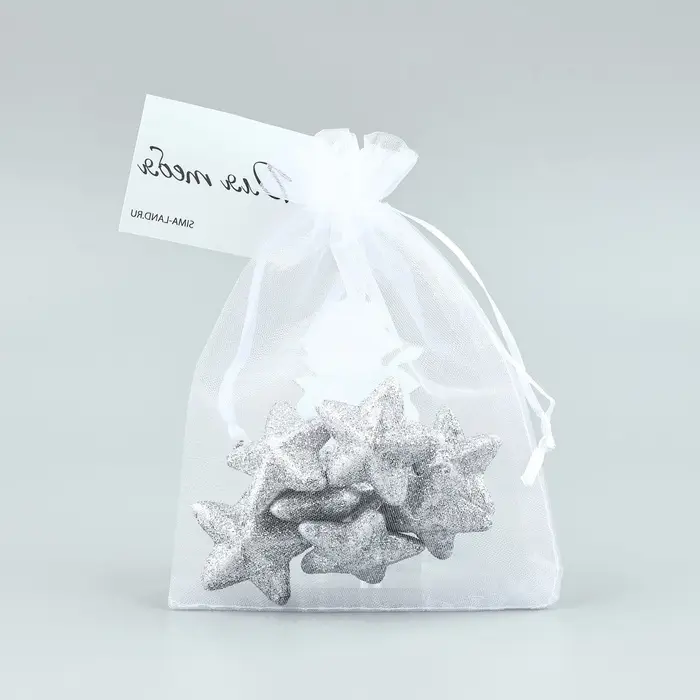 Мешочек подарочный из фатина с термонаклейкой &laquo;Роза&raquo;, 11 х 16 см +/- 1.5 см