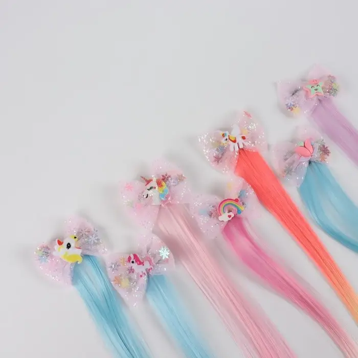 Локон накладной &laquo;Бантик&raquo;, прямой волос, на заколке, 32 см, цвет МИКС