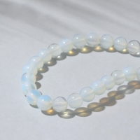 Бусины на нити шар №8 &laquo;Лунный камень&raquo;, 48 бусин