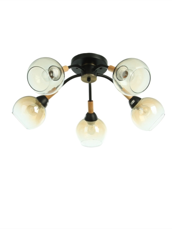 Люстра "Гундер" 5хЕ27 40Вт черный 57х57х25 см