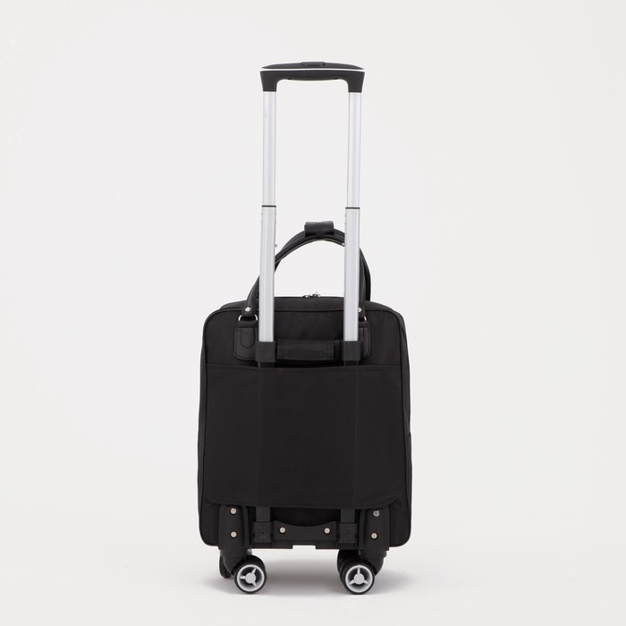 Сумка дорожная 18" на колёсах, отдел на молнии, 4 наружных кармана, цвет чёрный
