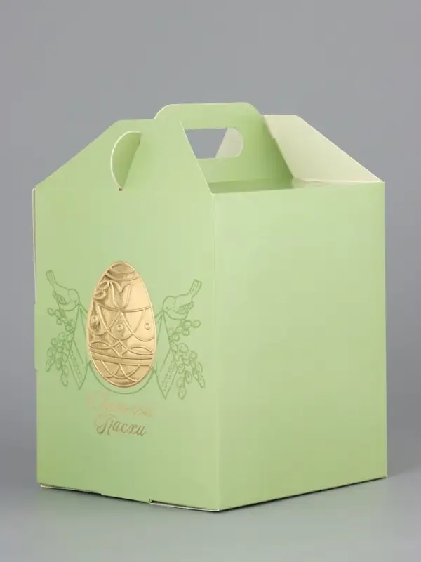 Коробка подарочная пасхальная, тиснение золотой фольгой &laquo;Золотая Пасха&raquo; 15&times;15&times;18 см