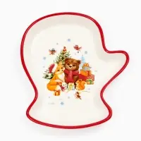 Блюдо керамическое &laquo;Волшебного года&raquo;, 20&times;17.5&times;3 см, ручная работа